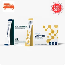 Unicity Unimate Lemon Ginger 30 Sticks + Stronghold 28 Packs Supplement