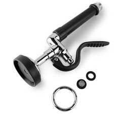 Commercial Pre-Rinse Sprayer Valve Chrome Finish Black Handle Replacement Part
