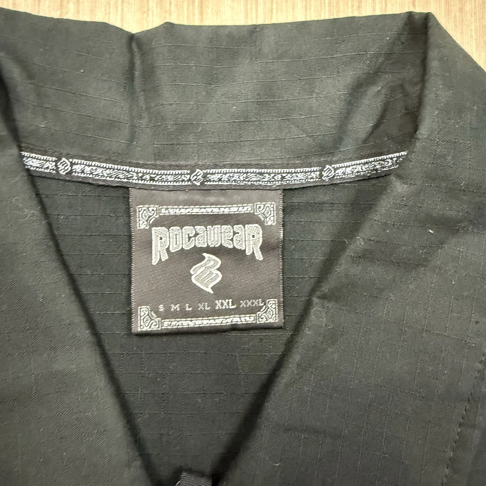 Camisa Chaqueta Vintage Años 90 Rocawear Y2K Cremallera Completa Cyber Mall Goth Raver XXL Foto 4 de 4