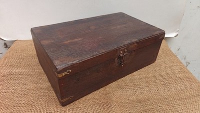 Antique vintage wood sliding box indian storage box jewellery box spice box