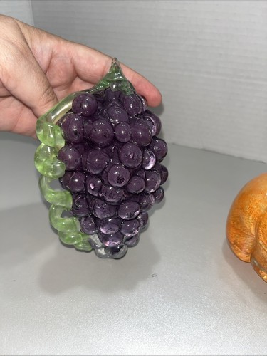 Vintage/Retro/MCM Glass Grapes and Peach - Picture 8 of 8