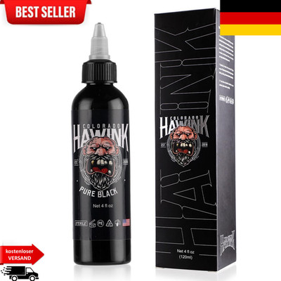 Tattoo Farbe Black Tinte 4Oz (120Ml) Schwarze Ink Tattoo Zubehör Pure Black TI2