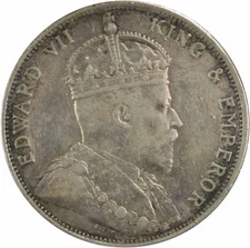 1902 Straits Settlements 50 Cents KM23 EF Uncertified #730