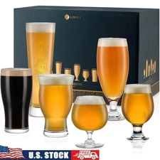 Assorted Beer Glasses Set Craft Drinkware Modern Pub Glasses Ideal Gift New