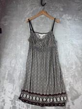 Max Studio Black White Print Spaghetti Strap Dress Size M