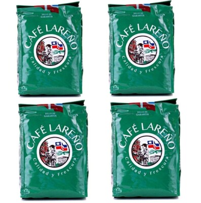4 PKS 8OZ COFFEE LARENO CAFE LAREÑO DE PUERTO RICO 100% PURE GROUND COFFEE
