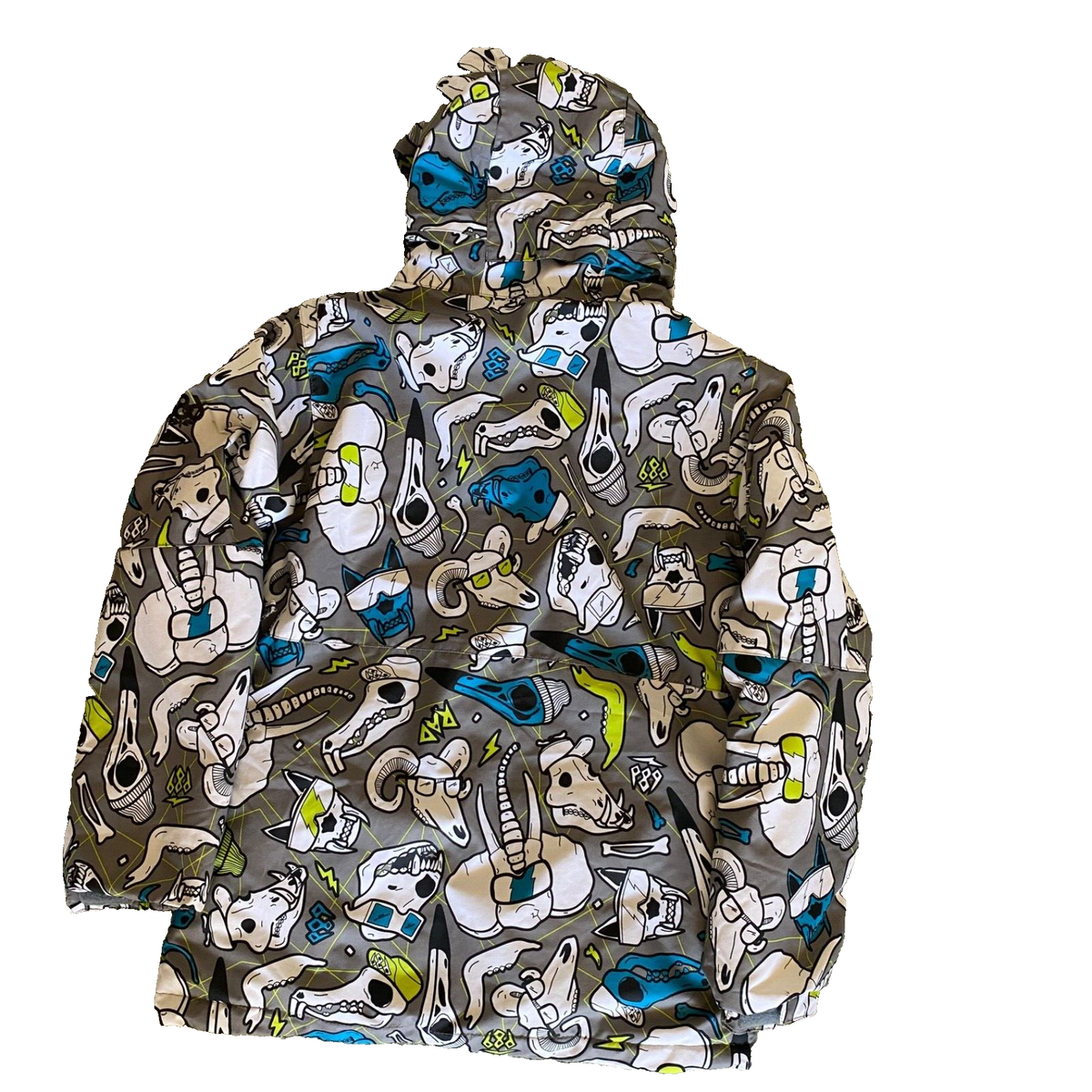 686スノボーウェアージャケットinfiDLY 686 Snowboard Infidry Jacket Youth Boys Large Gray Full Zip Animal