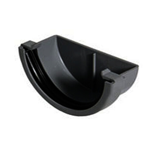 Floplast Guttering REM1AG 76mm Miniflo - External Stopend - Anthracite Grey