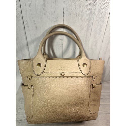 Marc Jacobs Cream Pebble Leather Satchel/Handbag Medium Multicompart Zip Good - Picture 1 of 10