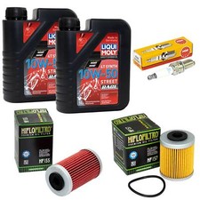 Set Öl 2L Inspektion für KTM EXC 525 MXC 525 XC 525 2003-2007 Ölfilter Zündkerze