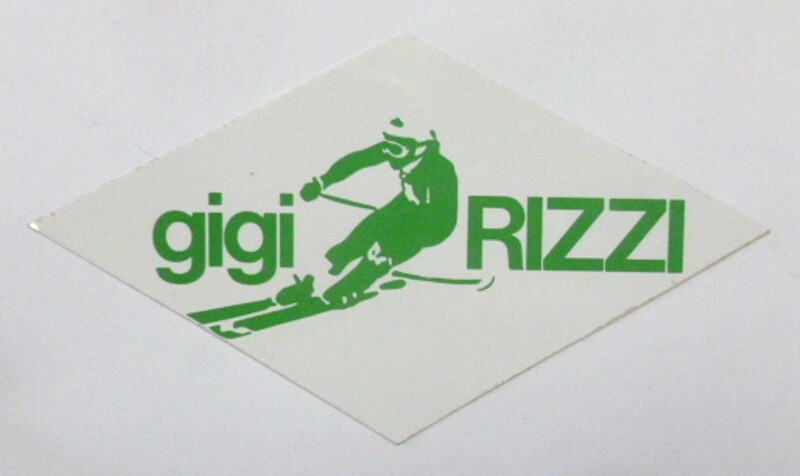 VECCHIO ADESIVO Old sticker ABBIGLIAMENTO SCI SKI GIGI RIZZI (cm