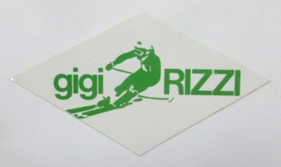 VECCHIO ADESIVO Old sticker ABBIGLIAMENTO SCI SKI GIGI RIZZI (cm - Main Image