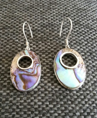 Boucles D'oreilles En Nacre Véritable Neuves - Dormeuses, Couleur Rose, Avec étiquettes
