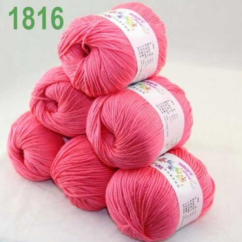Sale 6 Skeinsx50g Cashmere Silk Wool Children Hand Knit Blankets Crochet Yarn 16