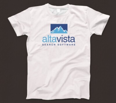 Alta Vista T-Shirt 700 Web Search Engine 90s Logo Hotbot Excite Dotcom Netscape