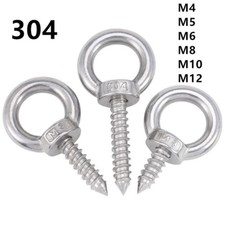 304 Stainless Steel Lifting Eye Bolt Self Tapping Screws M4 M5 M6 M8 M10 M12