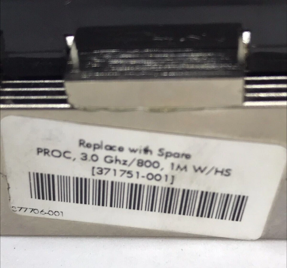 HP  371751-001 - 3Ghz Intel Xeon CPU Processor/Heatsink - Image 4 of 4