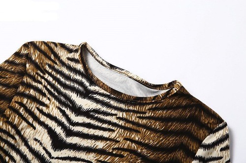 S M L senza Cuciture Leopardato Tuta Set Top Manica Lunga + Vita Alta Leggings - Foto 13 di 18