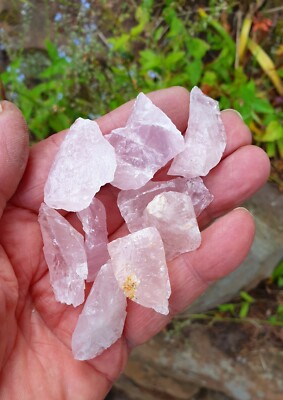 Rosenquarz Liebe & Fruchtbarkeit Kristalle Handvolle Stücke Natur Edelstein Heilung.