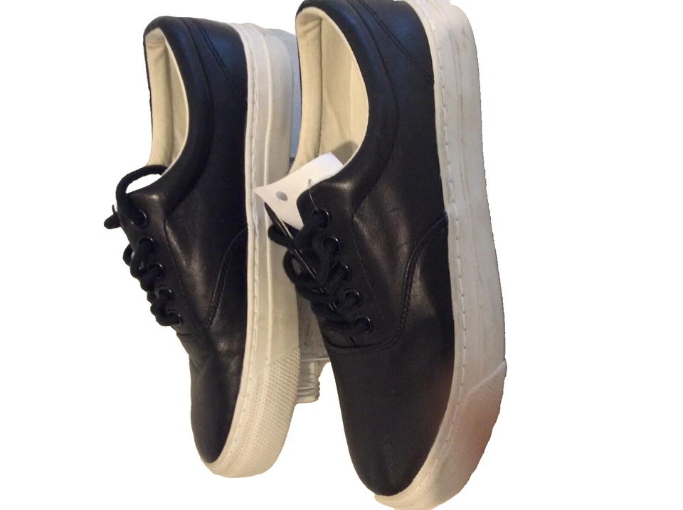 Polo Ralph Lauren BRYN 13297 Trainers Children Size 4 Girls Boys Black Leather F - Image 4 of 4