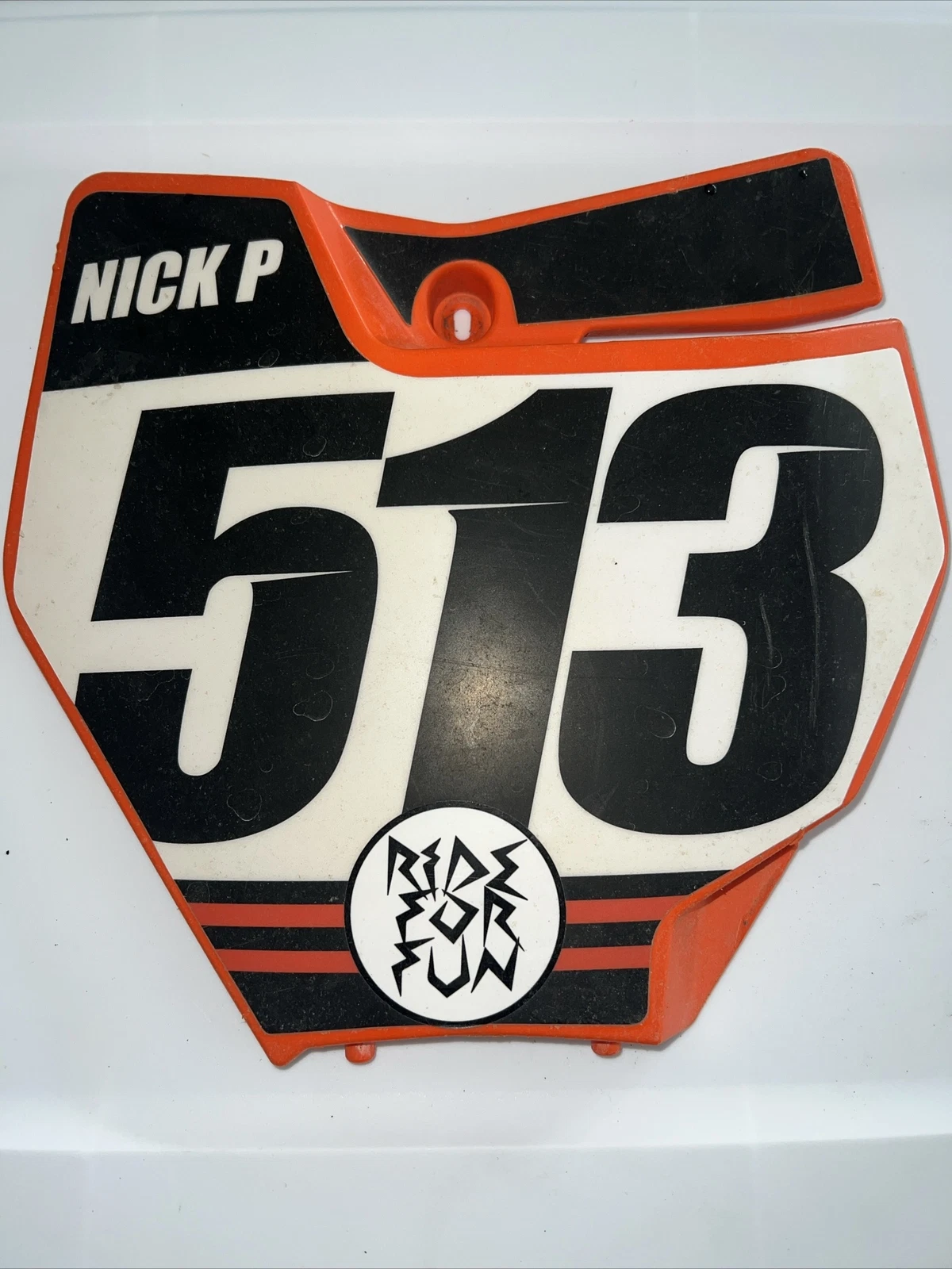 KTM ORANGE FRONT NUMBER PLATE 125 250 350 450 300 500 SX-F XC XC-F 19 20 21 22