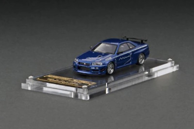 Zündmodell 1/64 Nissan Skyline GT-R R34 Herren bayside blue IG2938