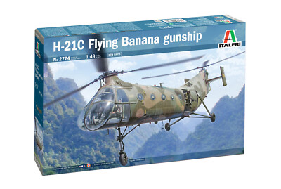 Italeri H-21C Flying Banana Gunship Hubschrauber 1:48 Model Bausatz 510002774