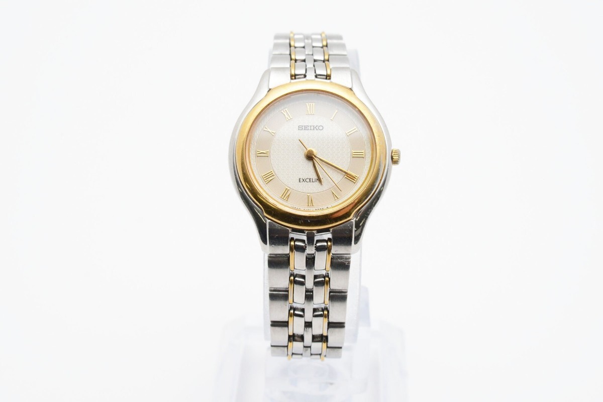 【新品電池】セイコーEXCELINE ローマン年差10秒　4J41 ユニセックス Seiko Exceline 4J41-0030 Analog Quartz Women Women'S Watch