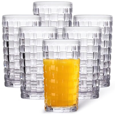 Trinkgläser Set Premium, 6-teiliges Wassergläser Set, Ästhetische Wassergläser, 