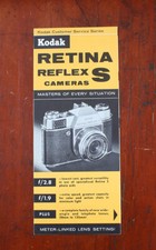 KODAK RETINA REFLEX S SALES BROCHURE A3-651 4-59/cks/196484