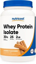Nutricost Whey Protein Isolate 2 LB Churro Flavored - Non-GMO, Gluten-Free