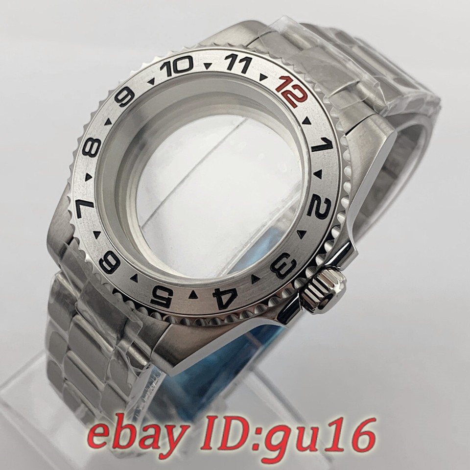 40mm Uhrengehäuse Saphirglas SUB GMT Keramik Lünette Für NH35