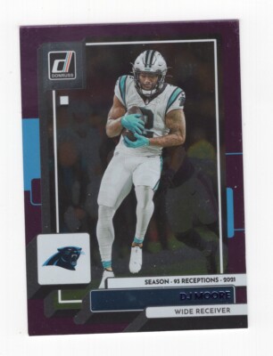 2022 PANINI DONRUSS FOOTBALL PURPLE STAT LINE 29/93 DJ MOORE PANTHERS #234