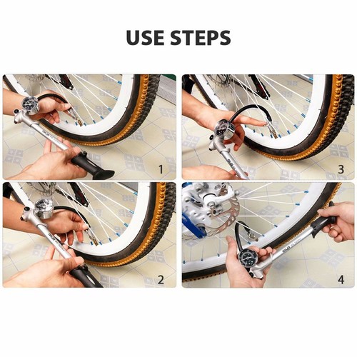 Bike Shock Pump 300 PSI High Pressure Pump for Mountain Road Bike & Motorcycle