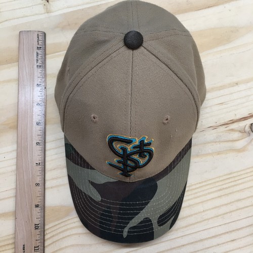 St Paul Saints MLB Fitted Baseball Cap Hat Mens Brown Camo OS Curved Brim Zephyr - Picture 3 of 11