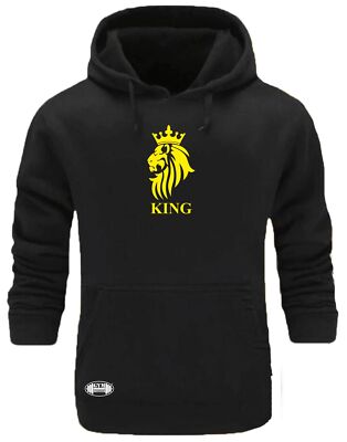King Lion Hoodie Gym Clothing Bodybuilding Training Workout Exercise Boxing Top