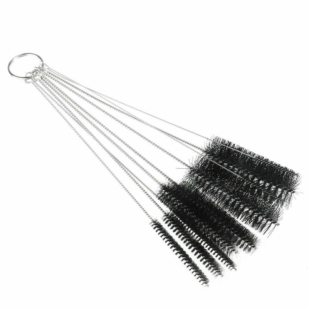 Reinigungsbürste Lang 10x Drahtbürsten Set – Bohrlochbürsten Aus Edelstahl & Nylon Zum Reinigen Edelstahl Rundbürste