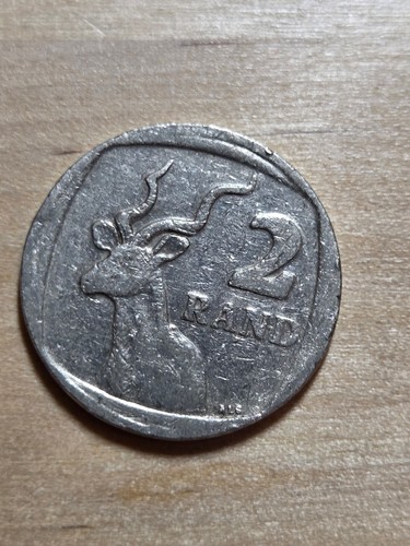 South Africa 2 Rand coin, 2004. KM# 336, nickel-plated-copper. Greater Kudu. - Picture 2 of 4