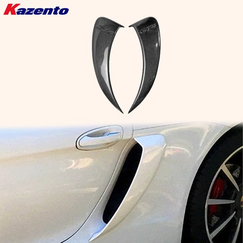 Side Duct Vents For Porsche 981 13-16 Boxster GT GT4 Type Carbon Fiber Pair
