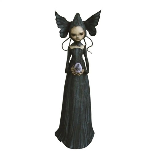 16cm Halloween Witch Figurine Creepy Witch Sculptures Statue Resin Garden Decora - Picture 9 of 13