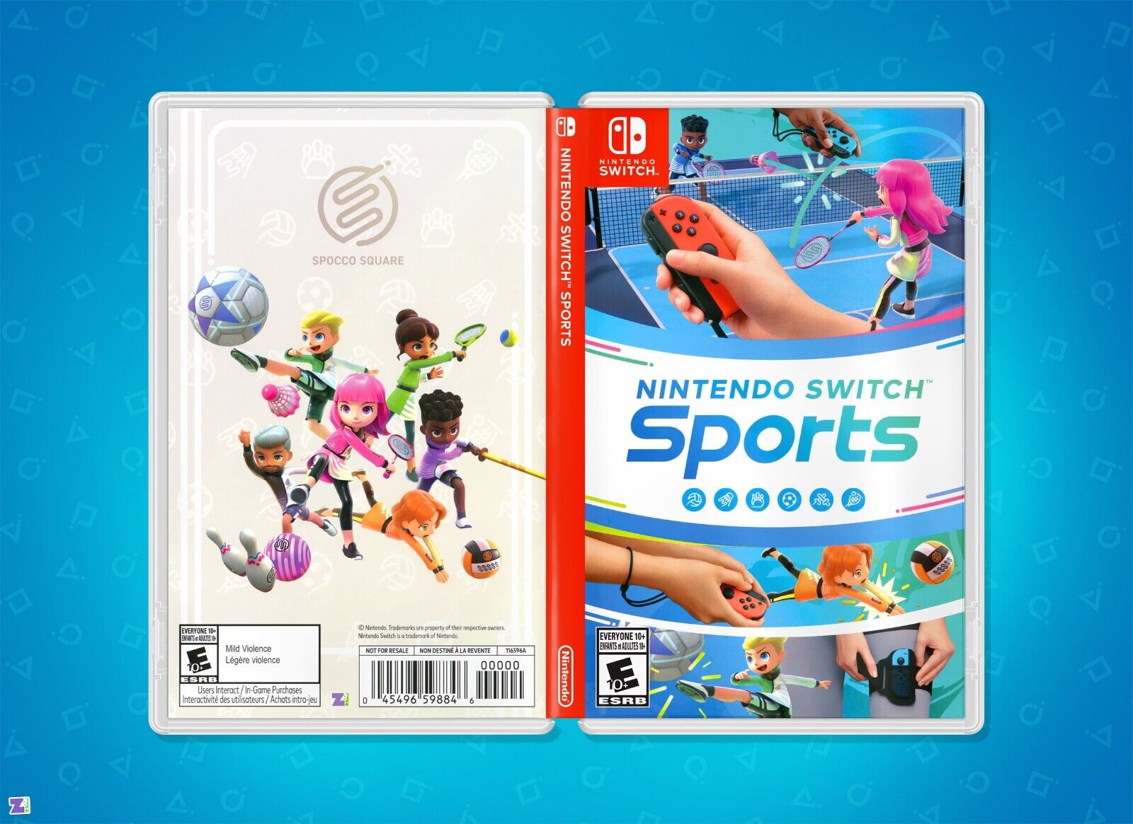 Nintendo Switch Sports COVER ART: Replacement Insert / Case for