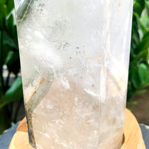 Muestra mineral de cristal de cuarzo fantasma verde natural de 5,41 lb Reik + soporte - Imagen 8 de 20