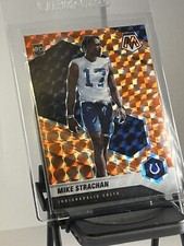 2021 Panini Mosaic Mike Strachan Orange Reactive Rookie Card #397 Colts