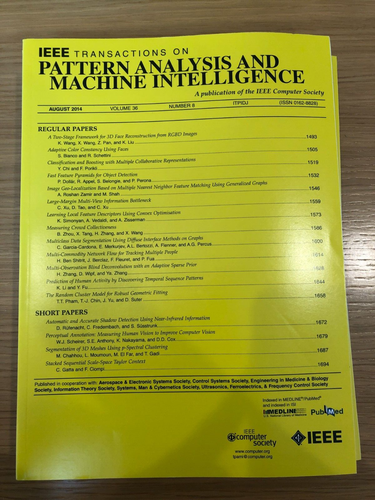 IEEE TRANSACTIONS on PATTERN ANALYSIS and MACHINE INTELLIGENCE * 2014 Full Year - Picture 6 of 13