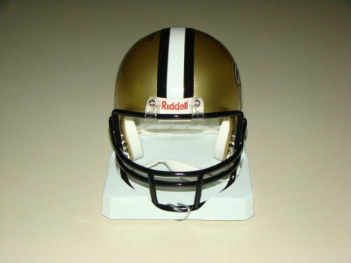 Mike Karney Hand Signed Riddell Mini Football Helmet New Orleans Saints NFL - Picture 4 of 6