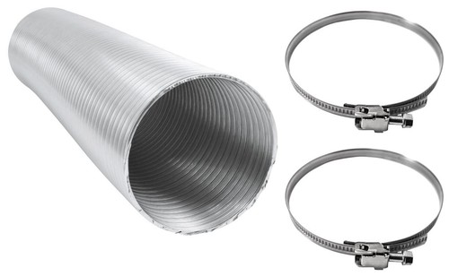 Intelmann Alu Flexrohr 63mm, Länge 5m + 2 Edelstahl Schlauchschellen F63SGSS - Bild 1 von 4