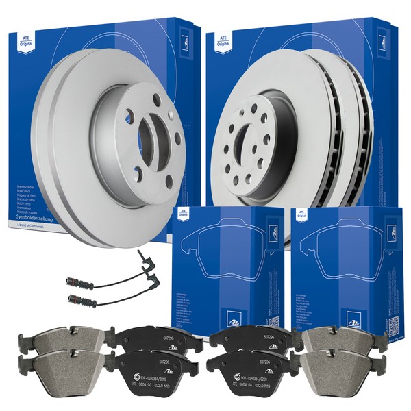 ATE Bremsscheiben + BremsbelÄGe + Wako Mercedes C-KLASSE Vorn Ø288 Hinten Ø278-image
