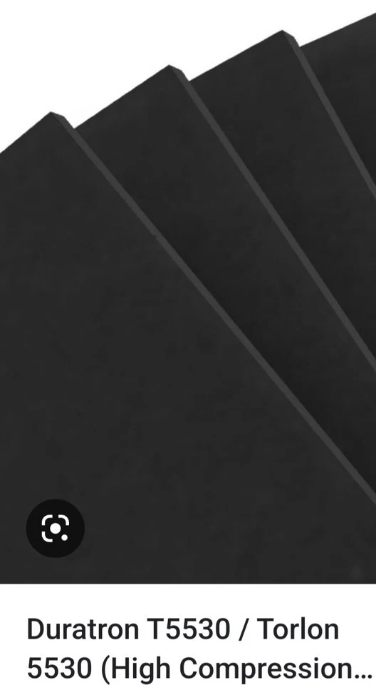Hoja Torlon 5530 .75"x12"x12", Duratron, relleno de vidrio, poliamida-imida, PAI,   Foto 2 de 4