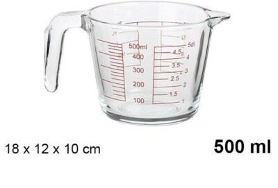 Krug Messkanne aus Glas 500ml dfh