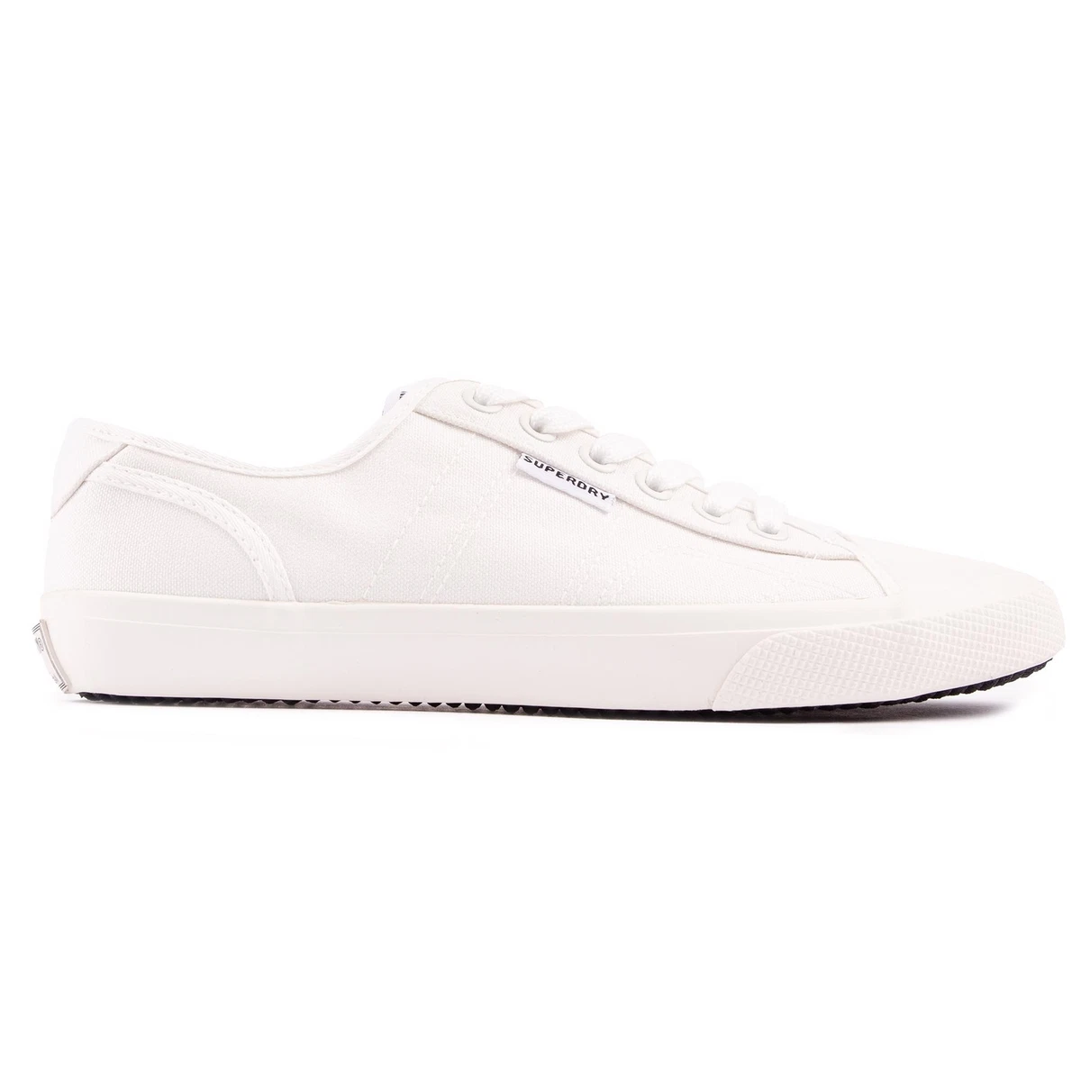 SUPERDRY Womens Classic Low Pro Vegan Plimsolls Trainers White
